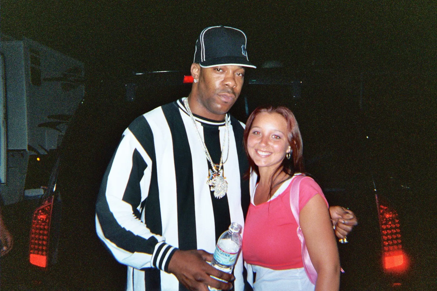 Christina Hopkins aka Christina Model aka Chrisitna Lucci in 2004 with NYC Rap Legend Busta Rhymes