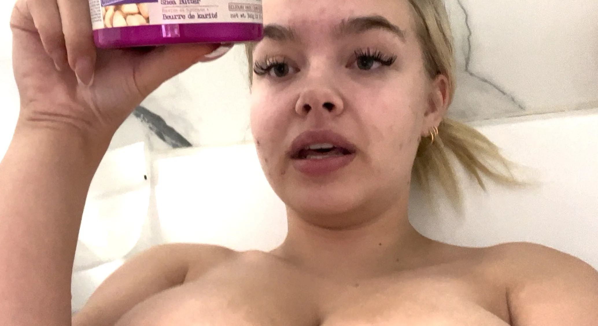 Brielle Pace naked bathtub topless big natural boobs